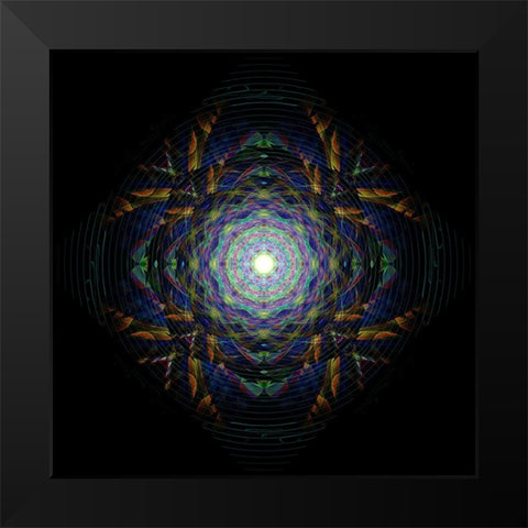 Dream Catcher 4 Black Modern Wood Framed Art Print by Manlove, David