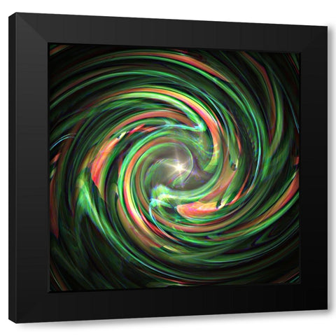 Firefly 2 Black Modern Wood Framed Art Print with Double Matting by Manlove, David
