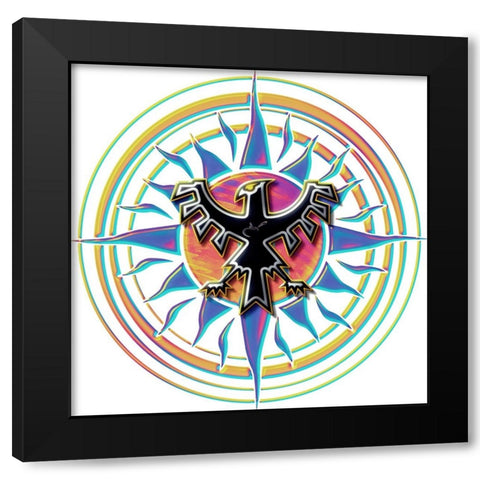 Phoenix Sun Black Modern Wood Framed Art Print with Double Matting by Manlove, David