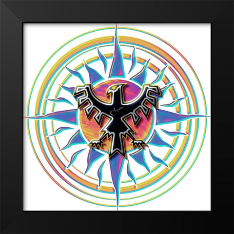 Phoenix Sun Black Modern Wood Framed Art Print by Manlove, David
