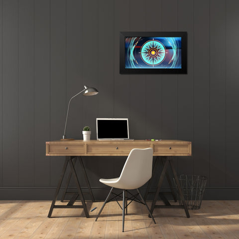Wild Iris D2signed Black Modern Wood Framed Art Print by Manlove, David