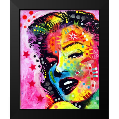 Marilyn 2 Black Modern Wood Framed Art Print by Dean Russo Collection