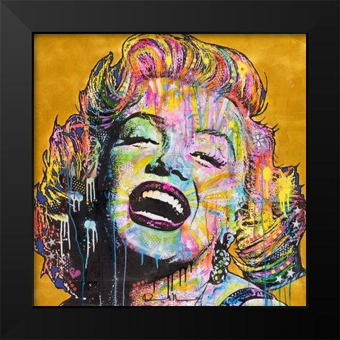 Marilyn Black Modern Wood Framed Art Print by Dean Russo Collection