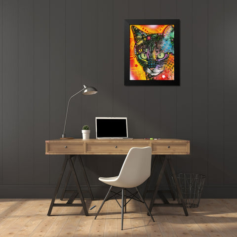Intent Black Modern Wood Framed Art Print by Dean Russo Collection
