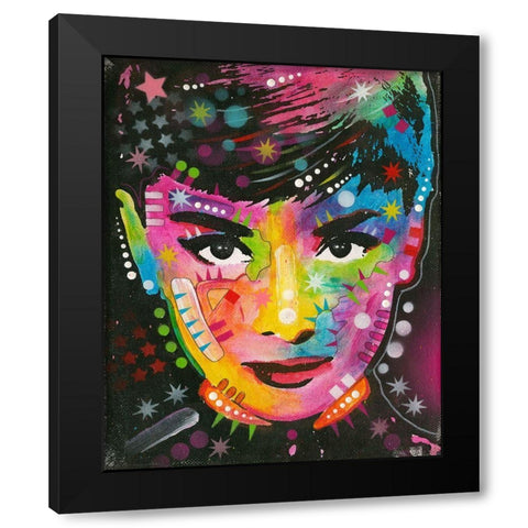 Audrey Black Modern Wood Framed Art Print with Double Matting by Dean Russo Collection