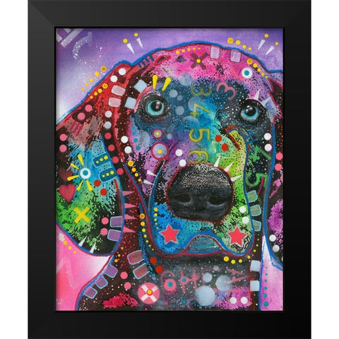 Purple Excitement Black Modern Wood Framed Art Print by Dean Russo Collection