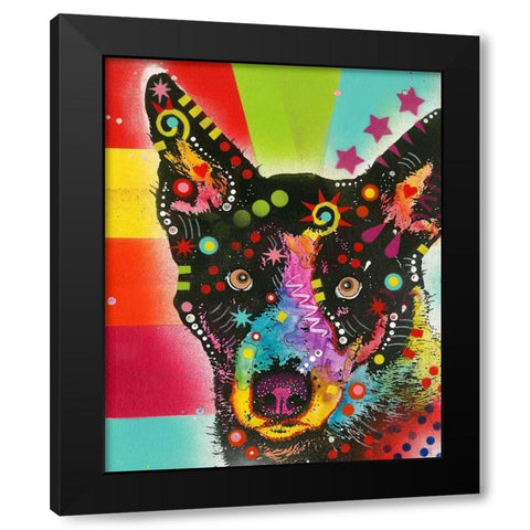 Now? Black Modern Wood Framed Art Print by Dean Russo Collection