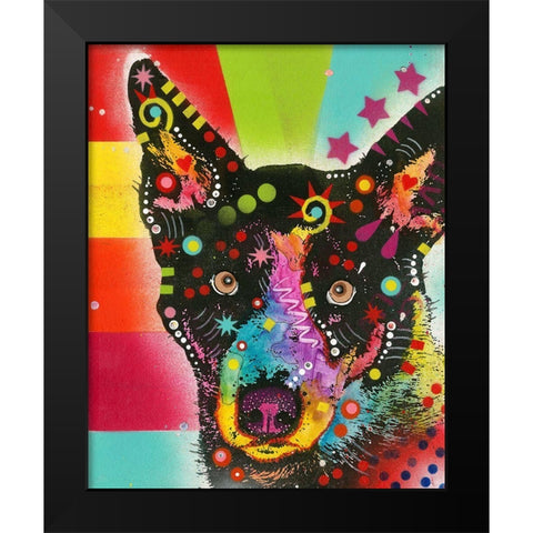 Now? Black Modern Wood Framed Art Print by Dean Russo Collection