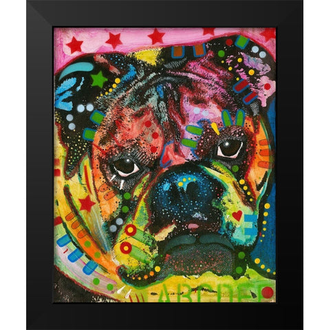 Determined Black Modern Wood Framed Art Print by Dean Russo Collection