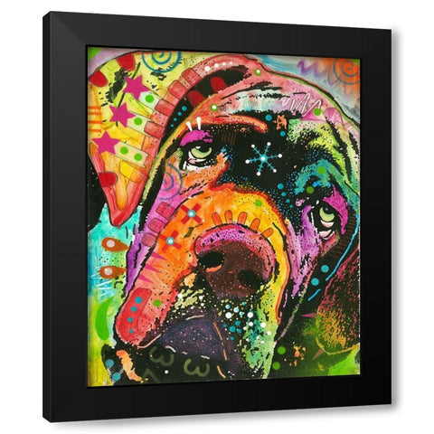 Olâ€™ Droopyface Black Modern Wood Framed Art Print with Double Matting by Dean Russo Collection