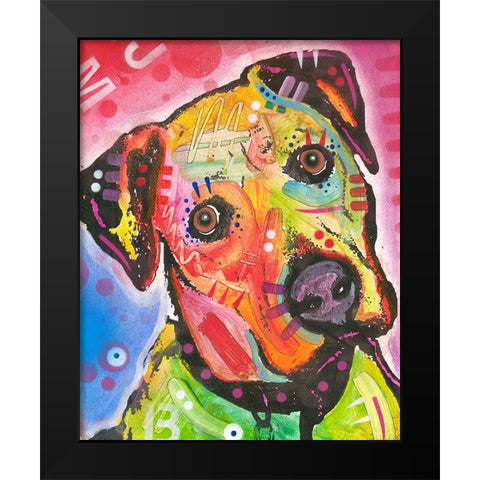 Innocent Black Modern Wood Framed Art Print by Dean Russo Collection