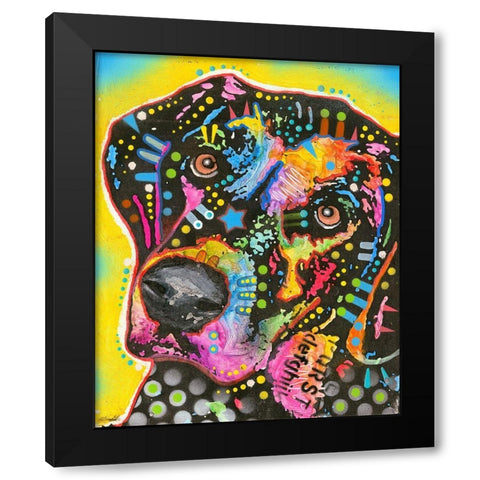 Lab Love 3 Black Modern Wood Framed Art Print by Dean Russo Collection