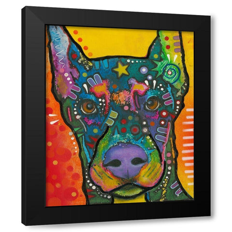ears perked Black Modern Wood Framed Art Print by Dean Russo Collection
