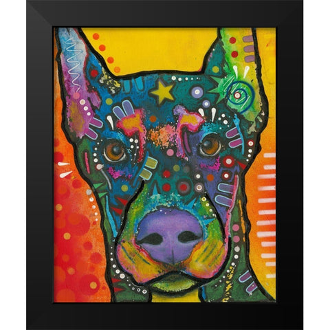 ears perked Black Modern Wood Framed Art Print by Dean Russo Collection