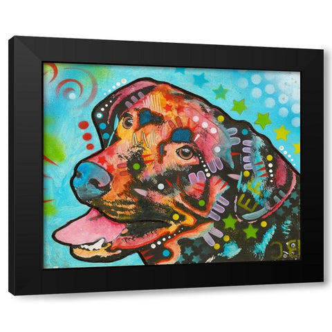 Love is a bark Black Modern Wood Framed Art Print by Dean Russo Collection