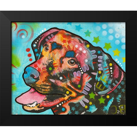Love is a bark Black Modern Wood Framed Art Print by Dean Russo Collection