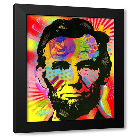 Lincoln War Paint Black Modern Wood Framed Art Print by Dean Russo Collection