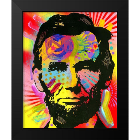 Lincoln War Paint Black Modern Wood Framed Art Print by Dean Russo Collection