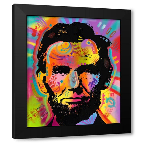 Abraham Lincoln Out of My mind Black Modern Wood Framed Art Print by Dean Russo Collection