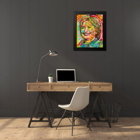 Hillary Black Modern Wood Framed Art Print by Dean Russo Collection