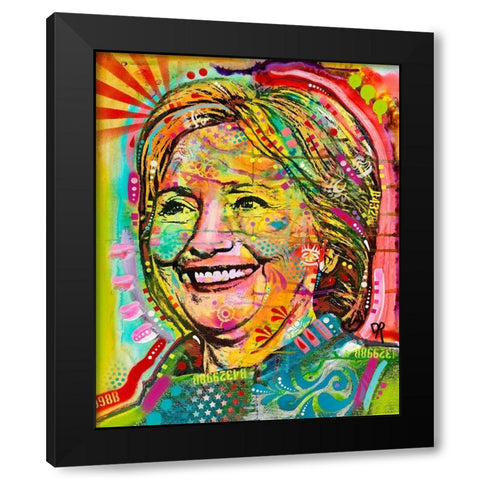 Hillary Black Modern Wood Framed Art Print by Dean Russo Collection