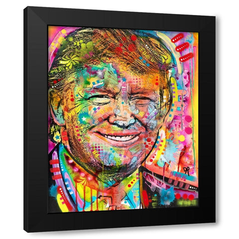 Trump Black Modern Wood Framed Art Print by Dean Russo Collection