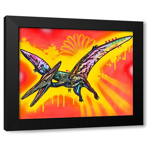 Pterodactyl Black Modern Wood Framed Art Print by Dean Russo Collection