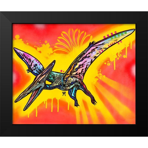 Pterodactyl Black Modern Wood Framed Art Print by Dean Russo Collection