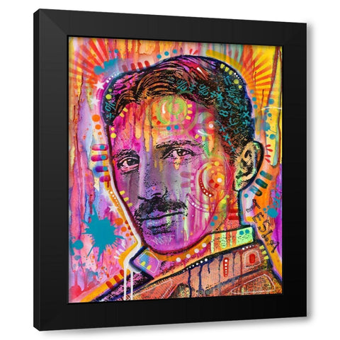 Tesla Black Modern Wood Framed Art Print by Dean Russo Collection