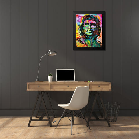 Che Guevara Black Modern Wood Framed Art Print by Dean Russo Collection