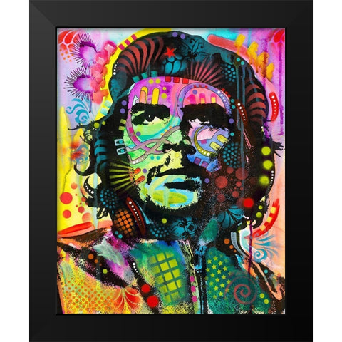 Che Guevara Black Modern Wood Framed Art Print by Dean Russo Collection