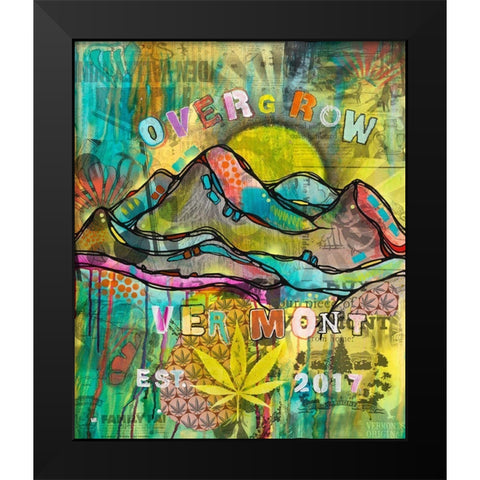 Overgrow Vermont Black Modern Wood Framed Art Print by Dean Russo Collection