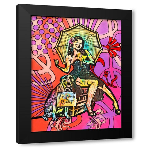 Pinup for Pitbulls Black Modern Wood Framed Art Print with Double Matting by Dean Russo Collection