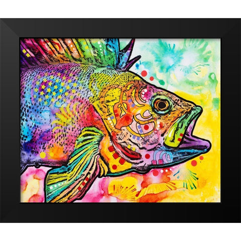 Fish Black Modern Wood Framed Art Print by Dean Russo Collection