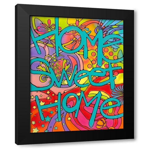 Home Sweet Home Black Modern Wood Framed Art Print with Double Matting by Dean Russo Collection