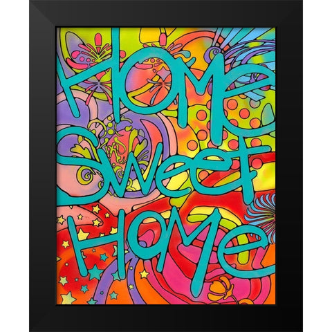 Home Sweet Home Black Modern Wood Framed Art Print by Dean Russo Collection