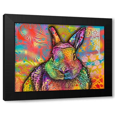 Hare Black Modern Wood Framed Art Print with Double Matting by Dean Russo Collection