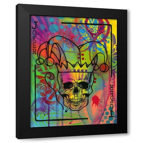 Jokers Wild Black Modern Wood Framed Art Print with Double Matting by Dean Russo Collection