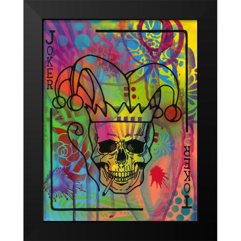 Jokers Wild Black Modern Wood Framed Art Print by Dean Russo Collection