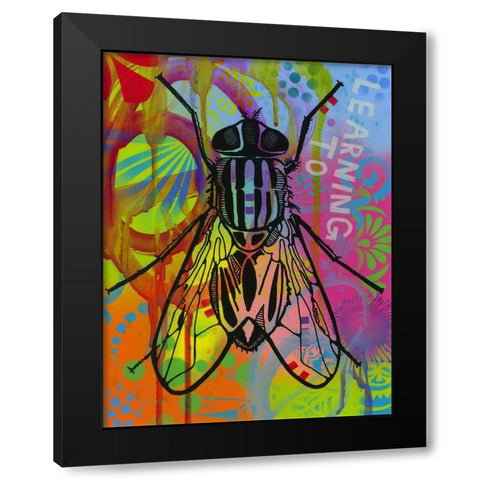 Leaning to Fly Black Modern Wood Framed Art Print by Dean Russo Collection