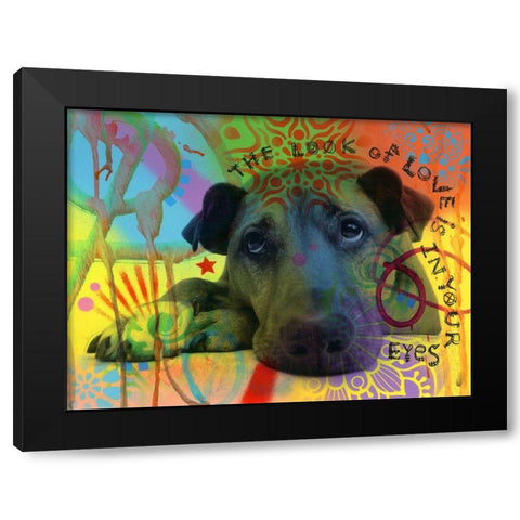 The Look of Love Black Modern Wood Framed Art Print by Dean Russo Collection