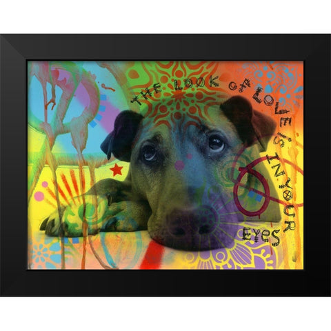 The Look of Love Black Modern Wood Framed Art Print by Dean Russo Collection
