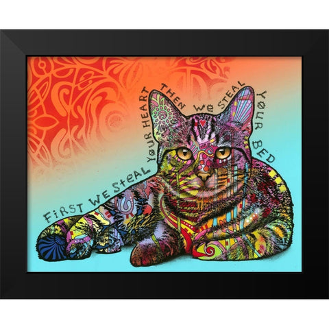 Steal Your Bed Black Modern Wood Framed Art Print by Dean Russo Collection