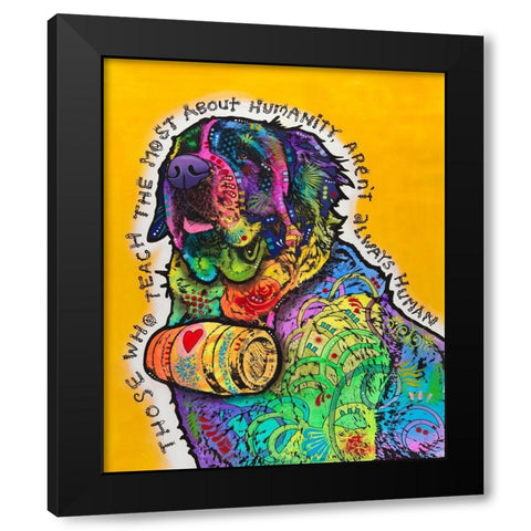 Humanity Black Modern Wood Framed Art Print with Double Matting by Dean Russo Collection