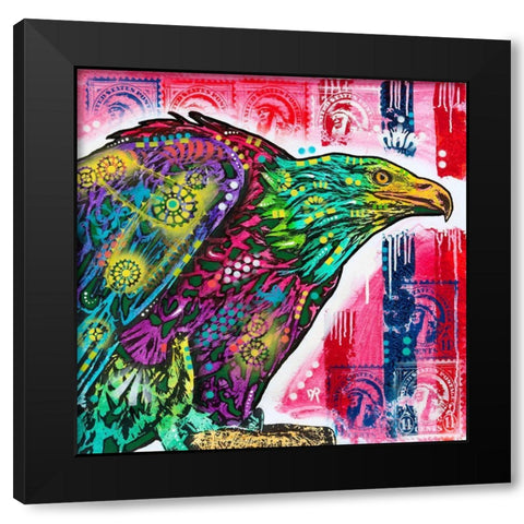 Eagle Black Modern Wood Framed Art Print with Double Matting by Dean Russo Collection