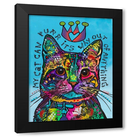 My Cat Black Modern Wood Framed Art Print by Dean Russo Collection
