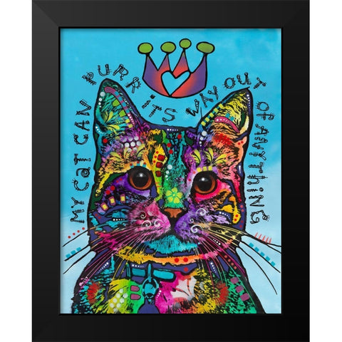 My Cat Black Modern Wood Framed Art Print by Dean Russo Collection