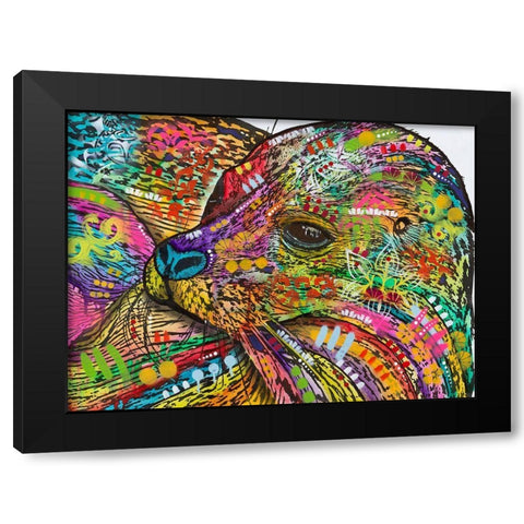 Seal Black Modern Wood Framed Art Print by Dean Russo Collection