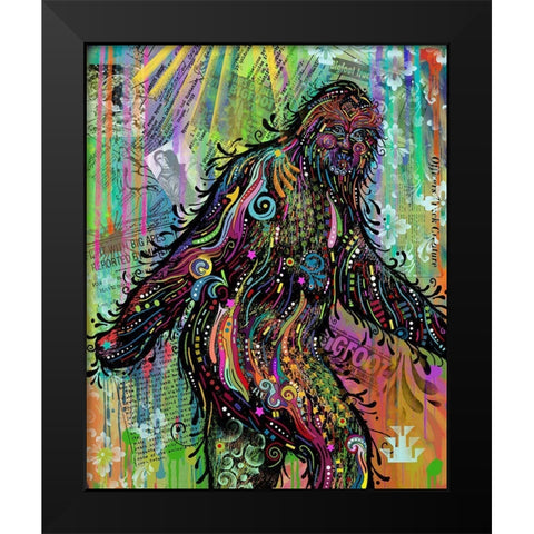 Bigfoot Black Modern Wood Framed Art Print by Dean Russo Collection