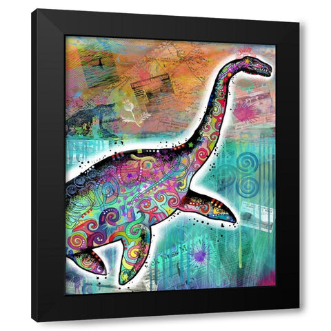 Nessie Black Modern Wood Framed Art Print with Double Matting by Dean Russo Collection